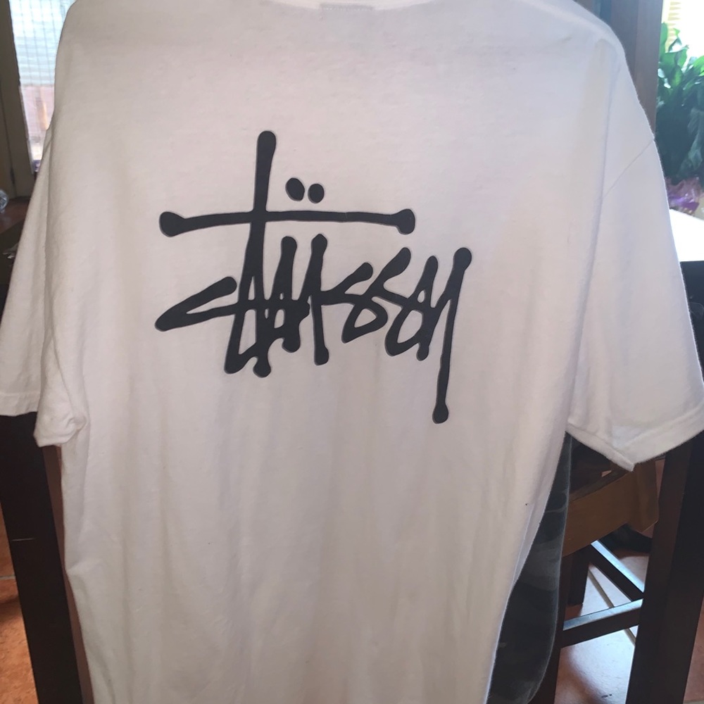 White Stussy T-Shirt For Sale!